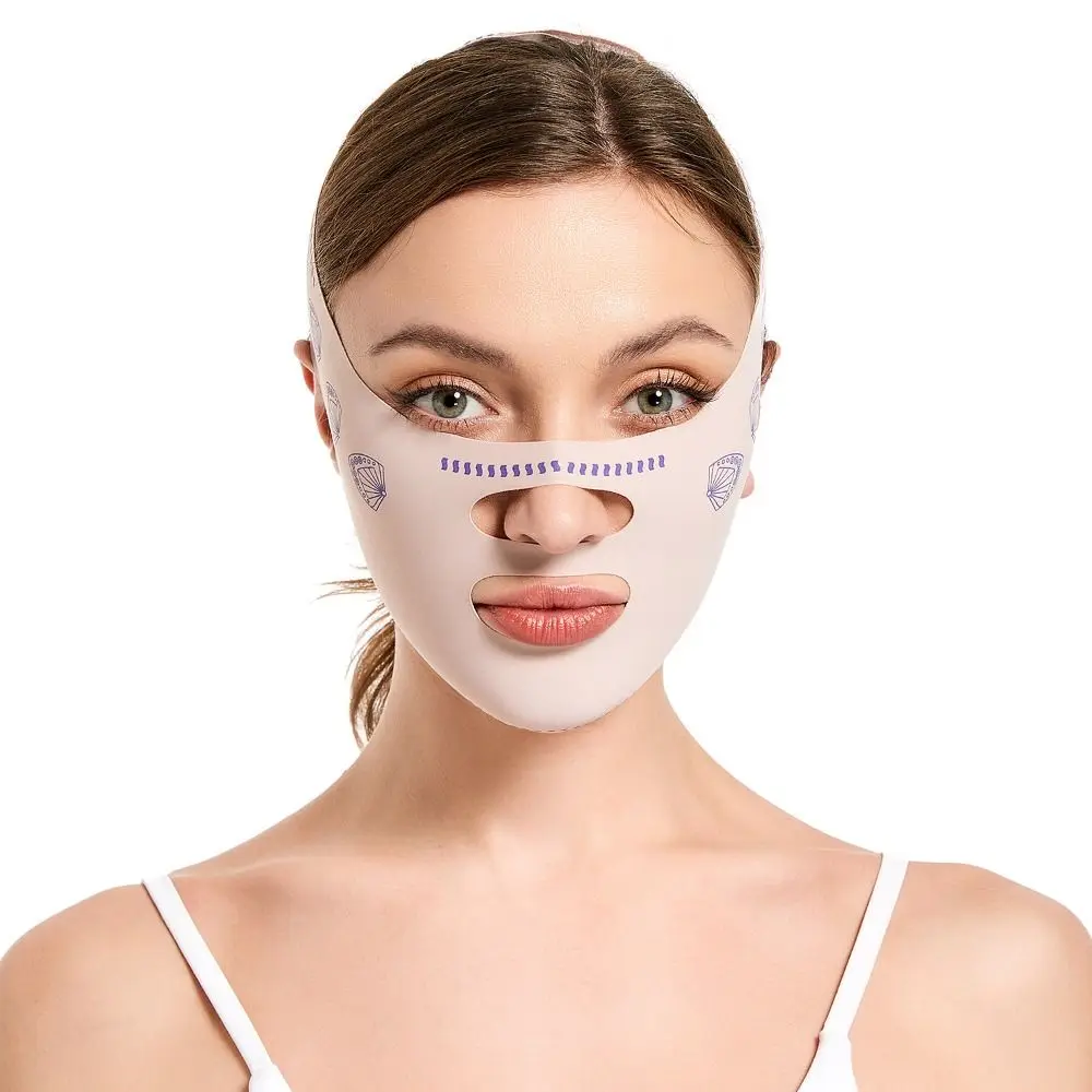 ต่อต้านริ้วรอย V Line Face Shaper Nasolabial พับ Breathable Face Slimming Mask เครื่องมือความงามบนใบหน้า Lift Up Face Lifting Strap