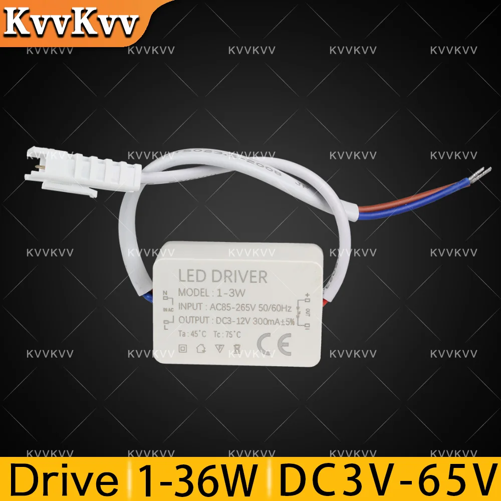 

LED Driver 1W 3W 6W 9W 12W 15W 18W 24W 25W 36W LED Power Supply Unit Lighting Transformers For LED Lights DIY Panel Lamp Driver