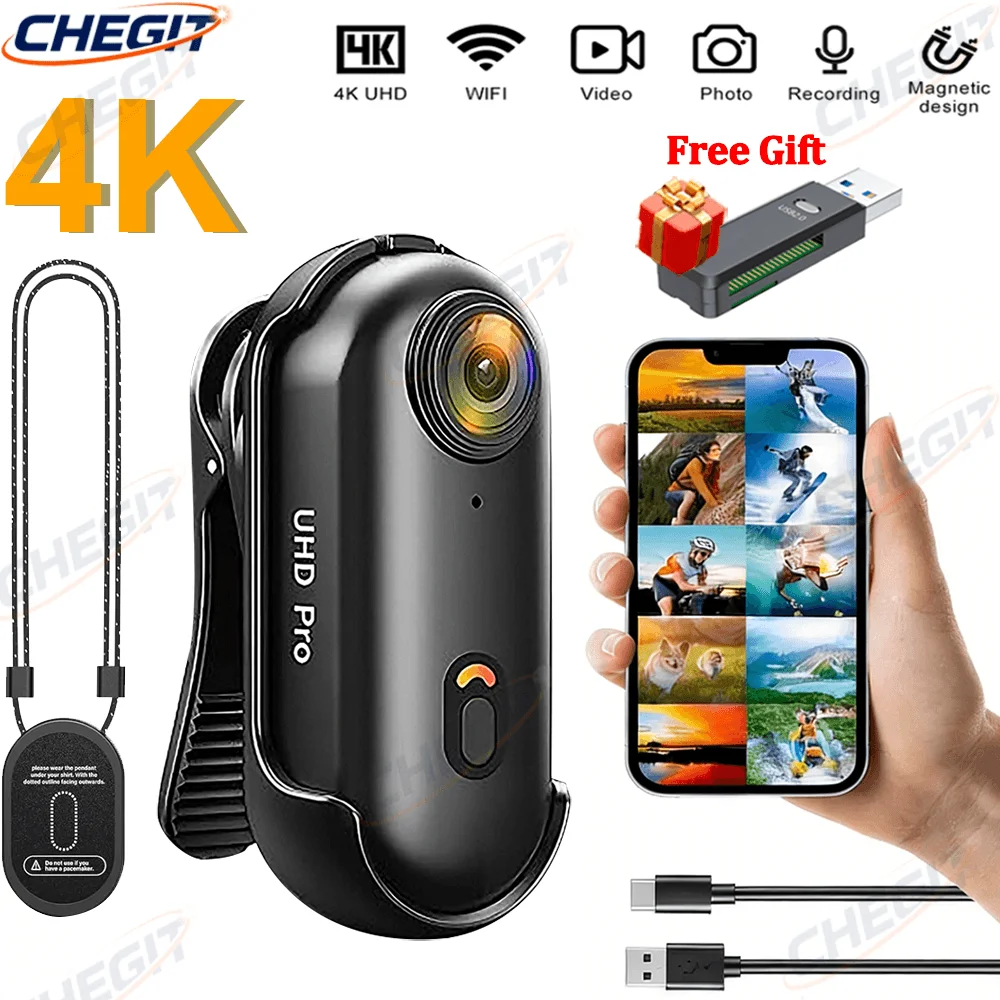 

4K FHD 1080P Спортивная камера на открытом воздухе в шлеме Мотоцикл Велосипед Спорт Мини-съемка Велосипедная экшн-камера для тела и видеозапись