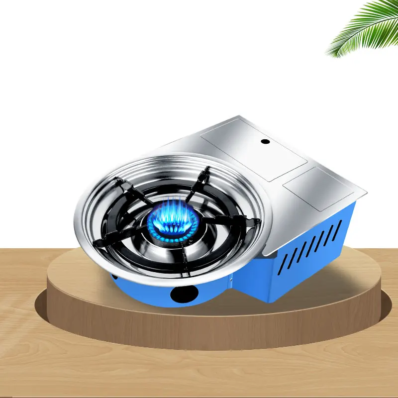 Korean Restaurant Indoor Embedded Table Top Samgyupsal Butane BBQ Grill Edelstahl