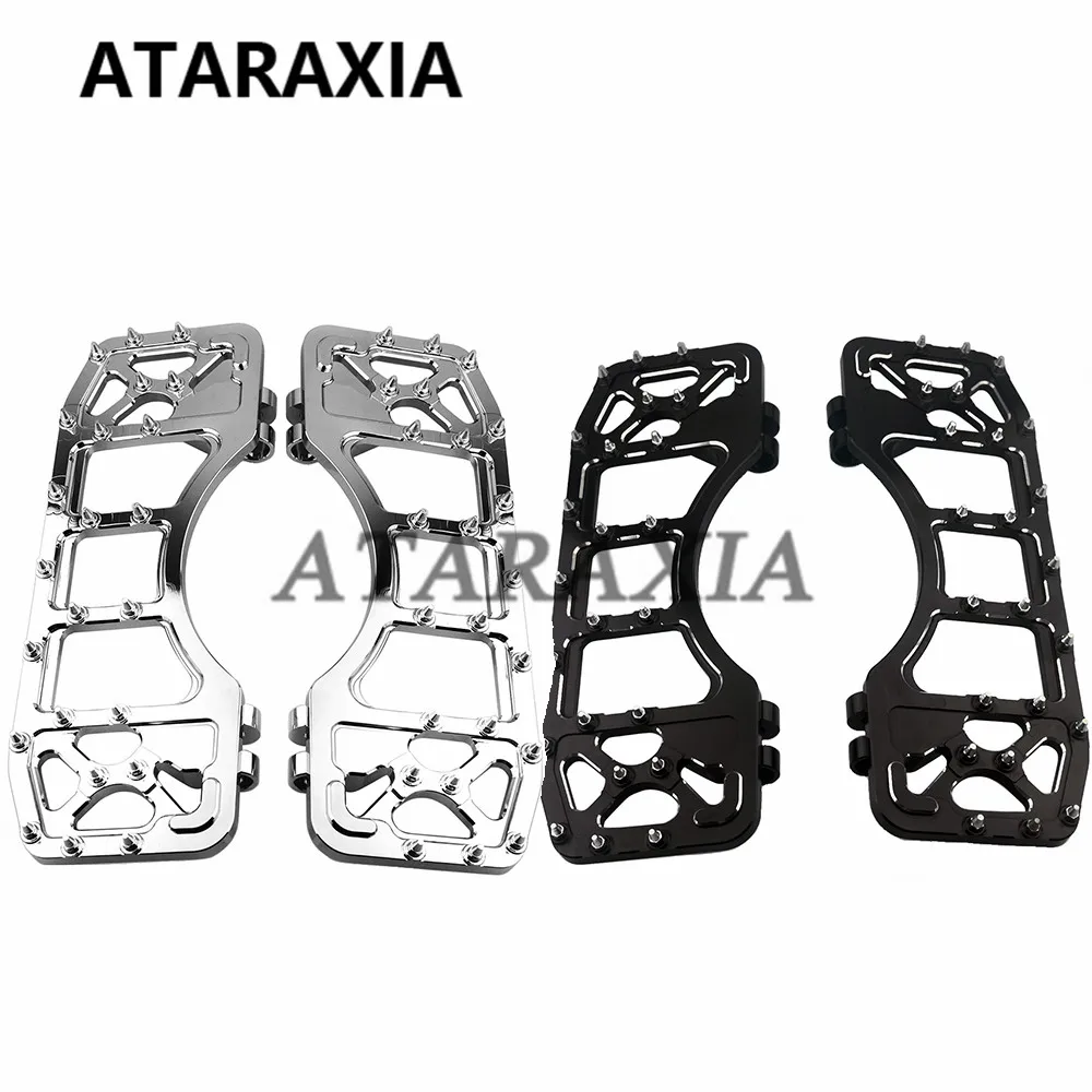 

Floorboards Wide Foot Pegs Front Driver Stretched Footrest Rest Pedal For Harley Touring Road Glide Softail FLST Dyna XL883