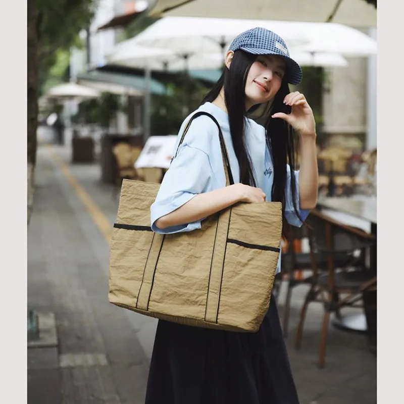 

Large Capacity Minimalist Tote Bag Versatile Casual Commute Shoulder Bag, Spacious Handheld Tote for Work, Daily Errands & Trave