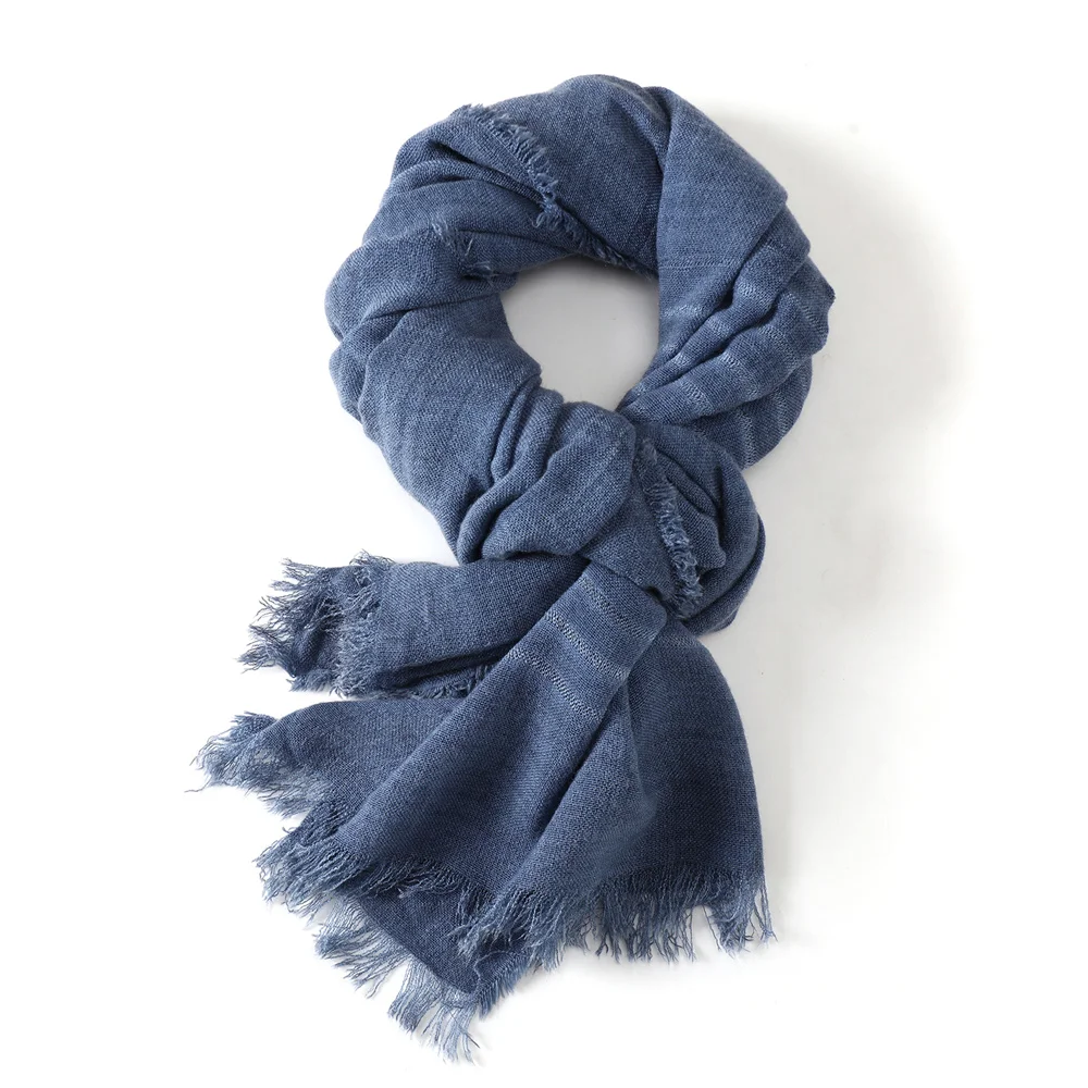 

Autumn Winter Cotton Linen Men's Scarf Fashion Striped Men Scarves Pashmina Male Accessories Short Tassel Bufanda Shawl