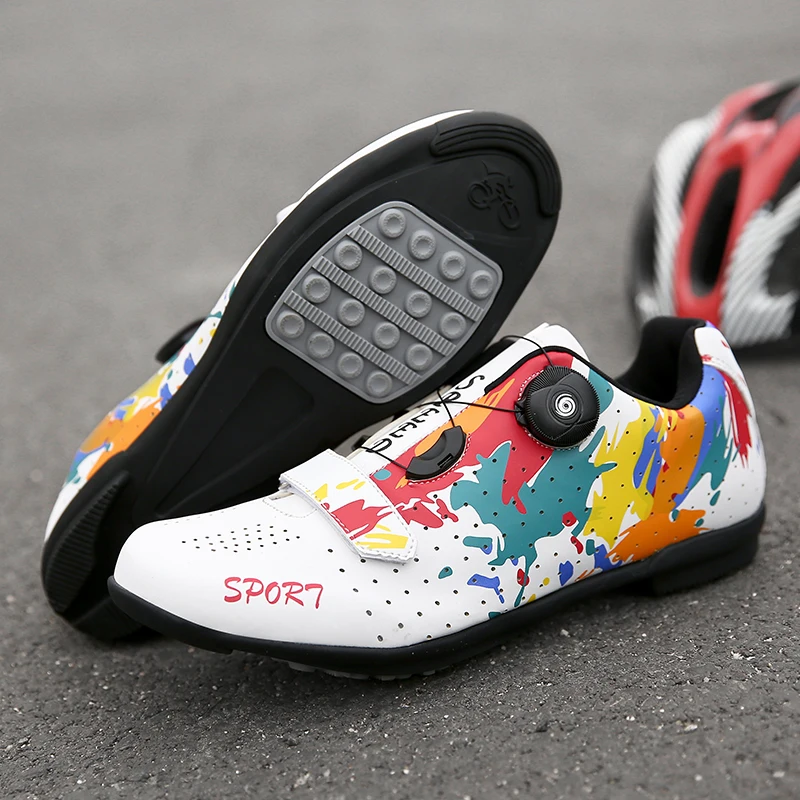 

Men Non Locking Mountain Bike Shoes Without Cleats Road Bicycle Rb Speed Non Cleat Cycling Shoes Sneaker Flat Pedal Mtb Women