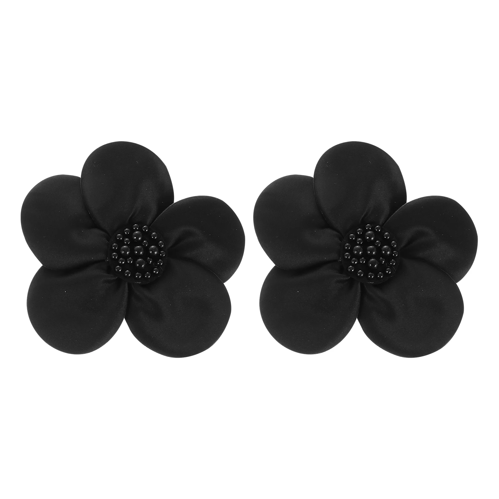 

2Pcs Flower Corsage Sewing Patches DIY Garment Accessories Decorative Floral Appliques for Clothes Bags Shoes Handmade Crafts