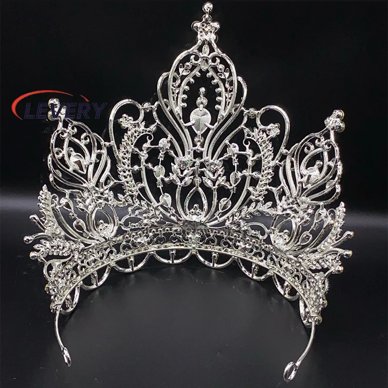 Levery Wedding Hair Accessories Beauty Pageant Headpiece Colorful Bridal Tiara for Women