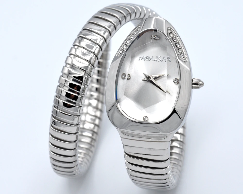 2026 High Quality Gold Diamond Set Snake Shaped Dress Watch Bangle Style Fashionable Unique Brand Same Style Women's Wristwatch Sc320ea5d1d50499eb7a0903ead5f8503h
