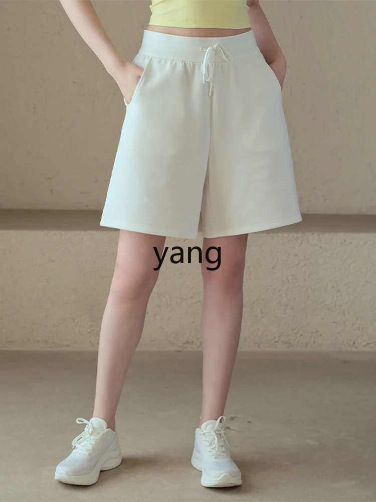 CX summer loose high waist belly five points yoga pants wear running training fitness pants