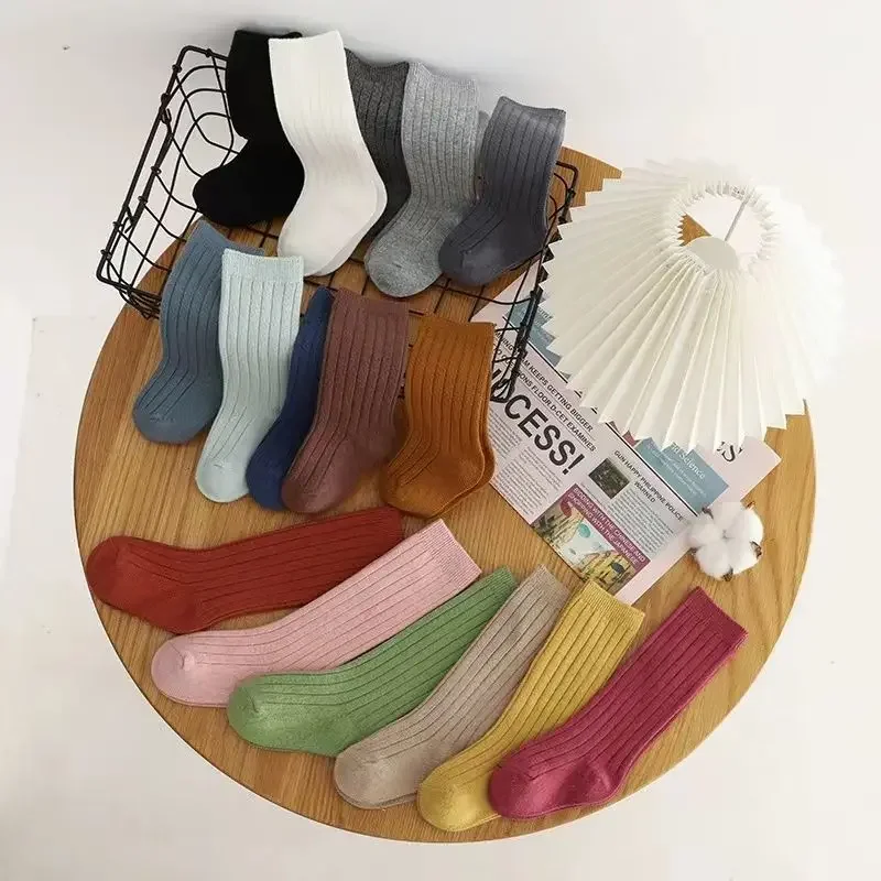 

Fashionable High-Quality Cotton Korean Style Socks for Boys and Girls Spring and Autumn Children's Socks