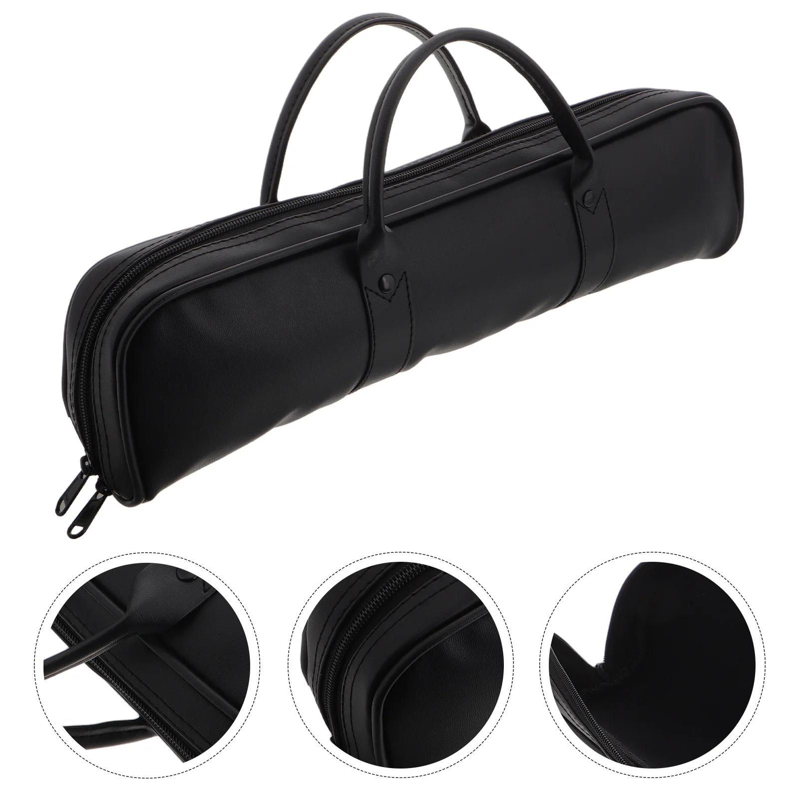

Stylish 16-Hole Flute Carrying Bag Faux Storage Case Compact Durable for Musicians Performances Dizi Case
