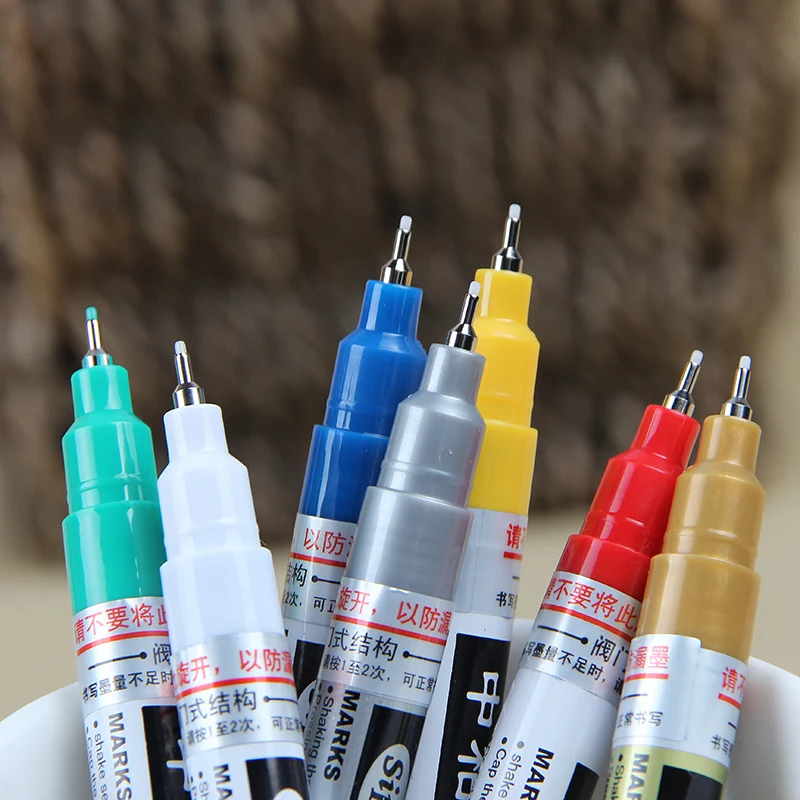 paint pen 0.7MM very fine needle tube pen metal DIY album graffiti hand-painted color pen Art Marker