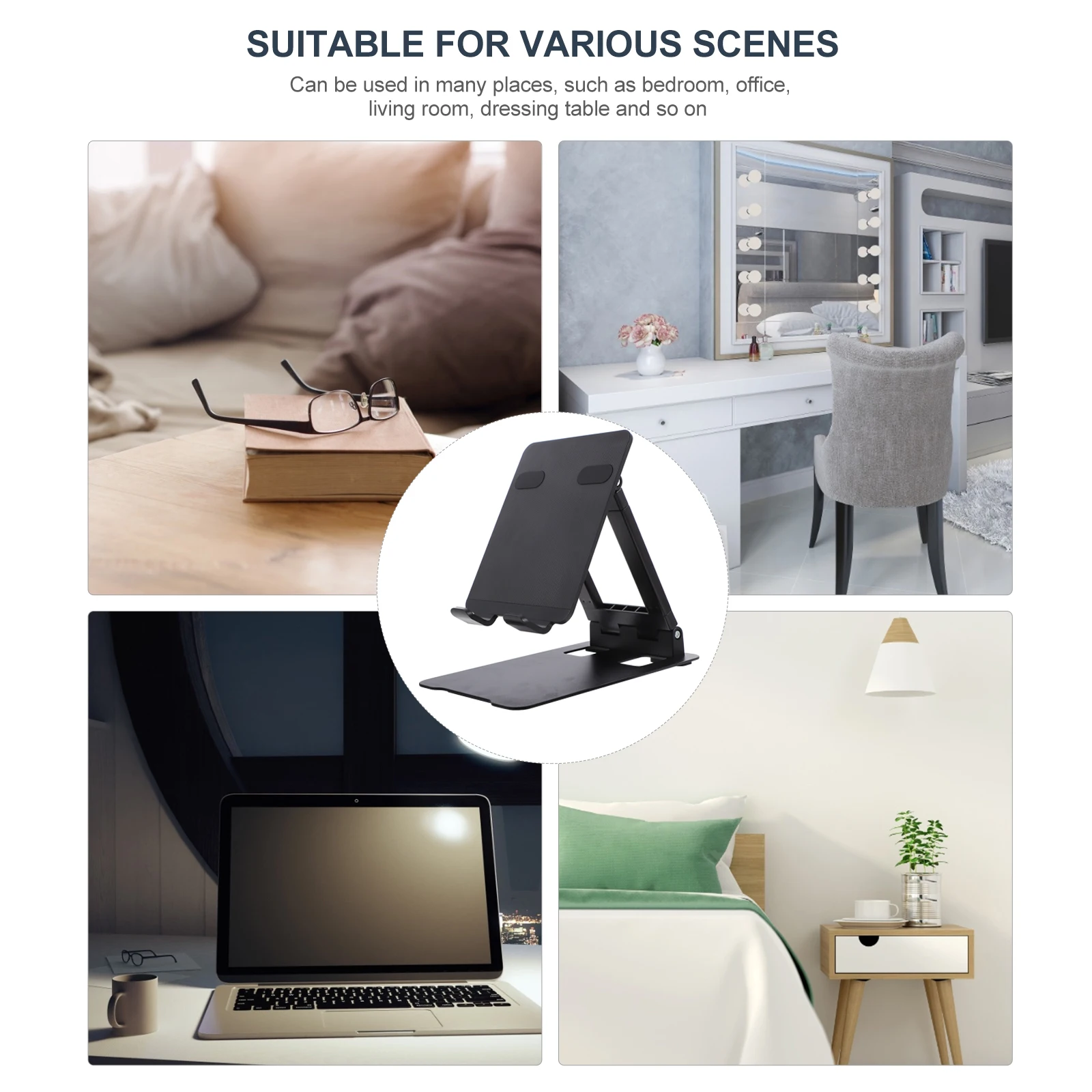 

Riser Lift Storage Bracket Cell Phone Stand Convenient Mobile Holder Desk Support