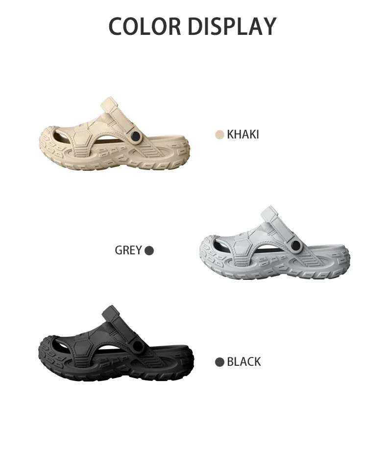 Sommer Herren Outdoor Clog Sandalen EVA Atmungsaktiv Rutschfest Geschlossene Zehenpartie Verschleißfeste Strandpantoffeln – Detail 9