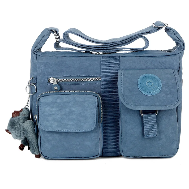 

Large Monkey Bag Nylon Single oulder Crossbody Women's Bag Boston Sle Retro American Design Zipper Closure Handbag