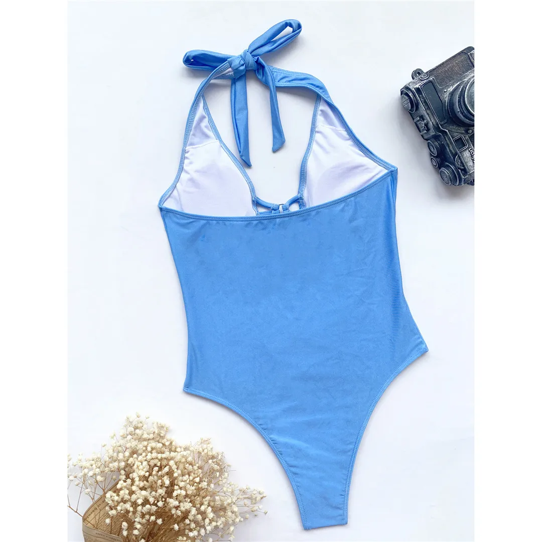 Neuer, aufregender Monokini-Badeanzug für Damen mit Schlangenhautmuster, einteiliger Badeanzug, figurbetonter Schnitt, Badebekleidung, Badeanzug für Damen, V3056. – Detail 31