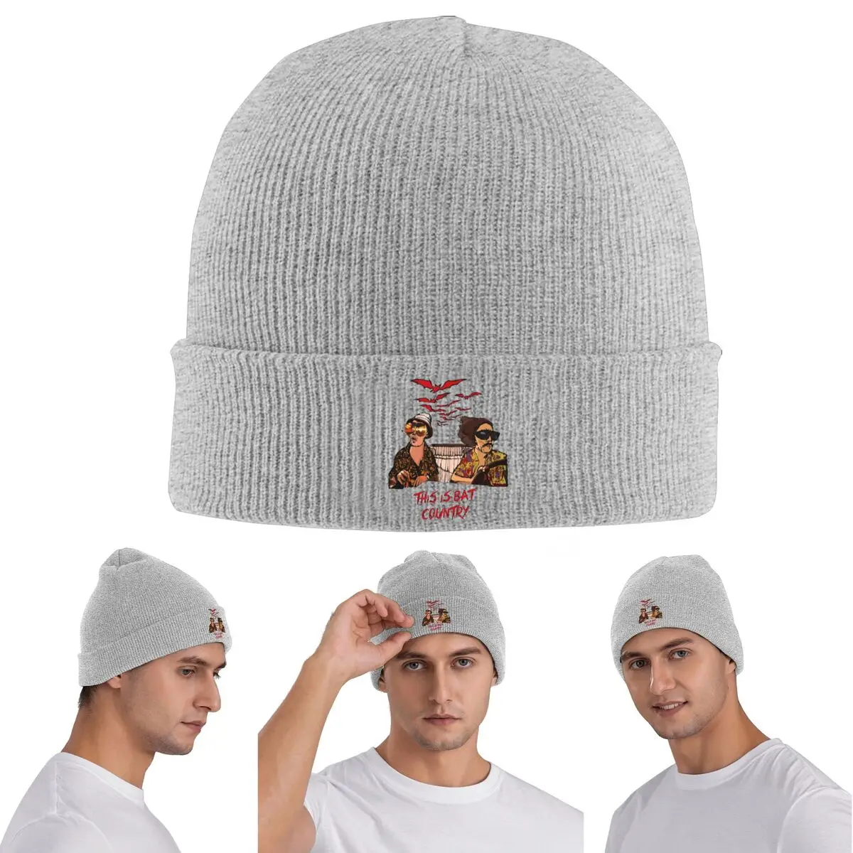 

Fear And Loathing In Las Vegas Art Теплая вязаная шапка Зимняя вязаная шапка Skullies Шапочки Хип-хоп Шапки для унисекс