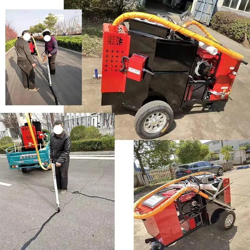 Road Crack Sealing Machine 60L Asphalt Melter Kettle Grouting Equipment Filling Repair Tool Pavement Joint Sealer