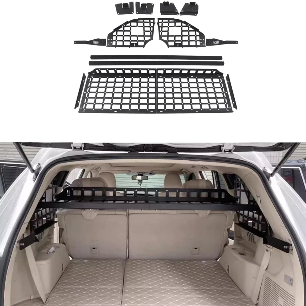 

Car Accessories Fit for Toyota Highlander 2015-2019 Molle Panels Rear Trunk Shelf Modular Storage Racks Luggage Organizers