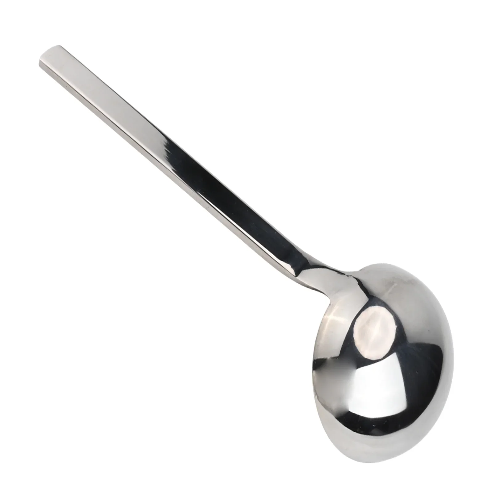 Comfortable Handle 304 Stainless Steel Spoon Kitchen Use Increased Scoop Capacity Long Handle Spoon Polished Finish