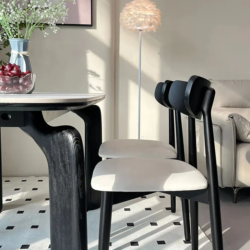 pp-Family Design Oilproof Dining Table European Small Space Restaurant Coffee Dining Table White Black Tavolo Pranzo Furniture