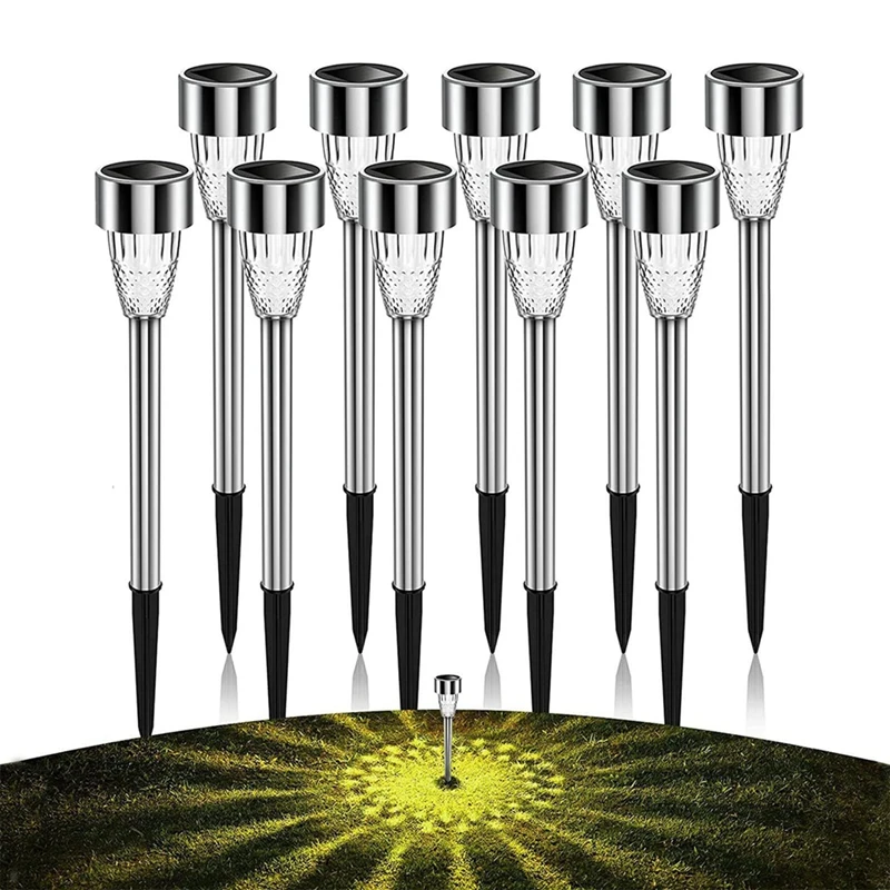 TKOH-10PCS Lampy solarne Zewnętrzne wodoodporne oświetlenie LED Zewnętrzne lampy zasilane energią słoneczną Słoneczne lampy ogrodowe