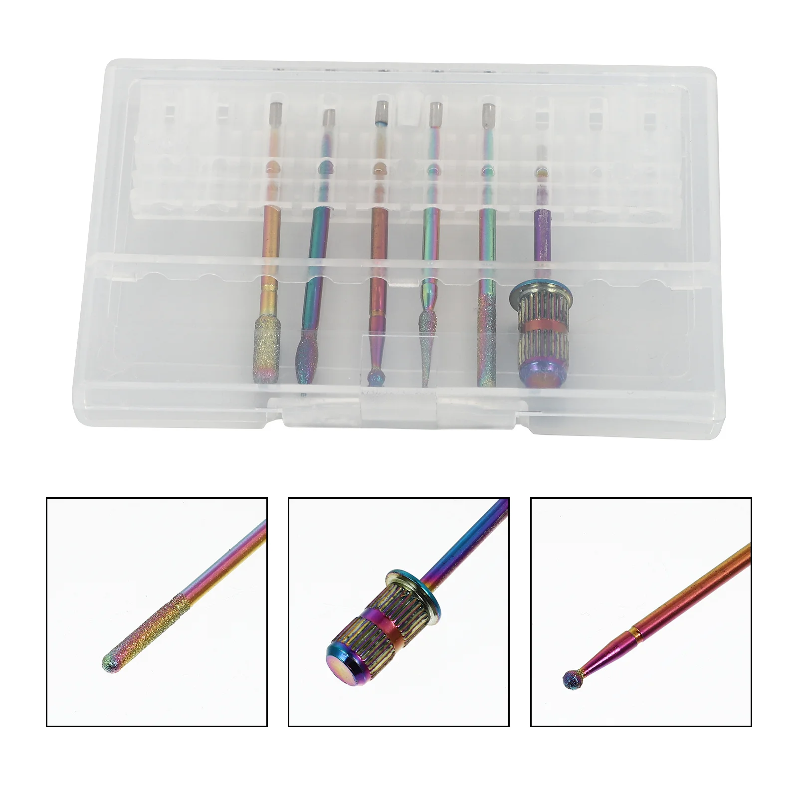 

6Pcs Manicure Grinding Heads Kit High-Quality Nail Polishing Machine Tools Long-Lasting Grinding Effect for Home and