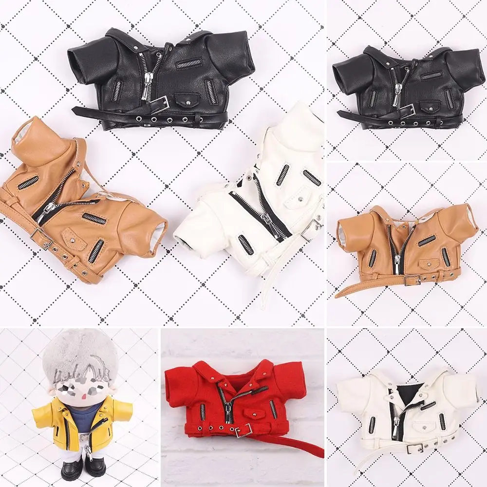 

Детские игрушки для куклы 20 см, аксессуары для кукол, одежда для кукол, зимние верхние пальто, топы из искусственной кожи, куртка ручной работы