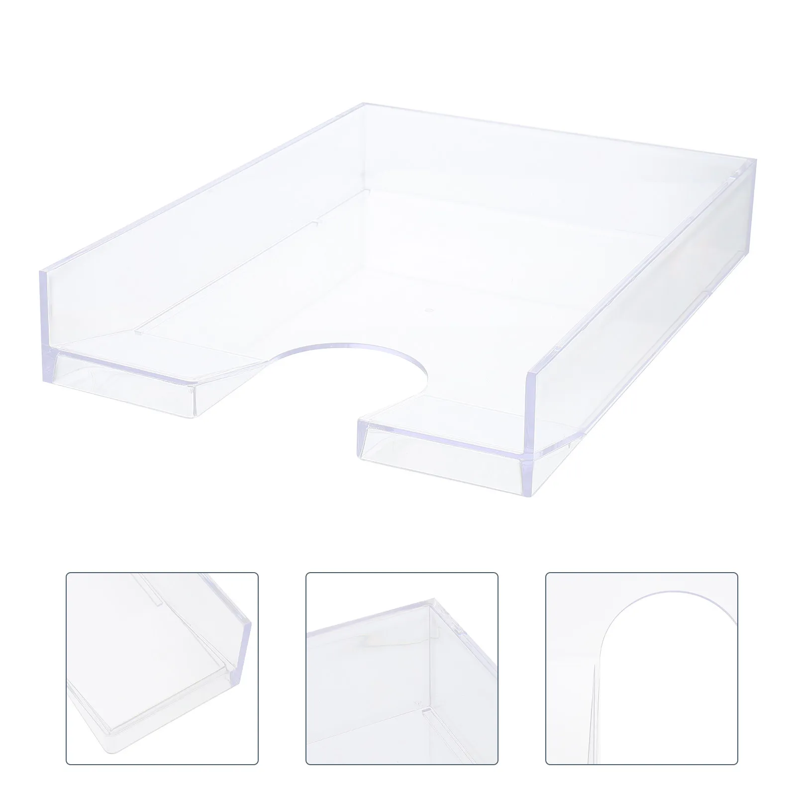 

Desktop A4 Paper Organizer Superposable Document Storage Box Plastic File Case for Books Certificates Files Efficient Office