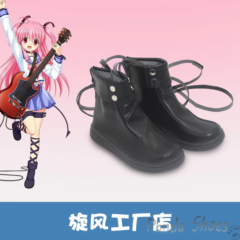 Game Angel Beats Yui Cosplay Shoes Anime Cos Comic Cosplay Costume Prop Shoes for Con Halloween Party