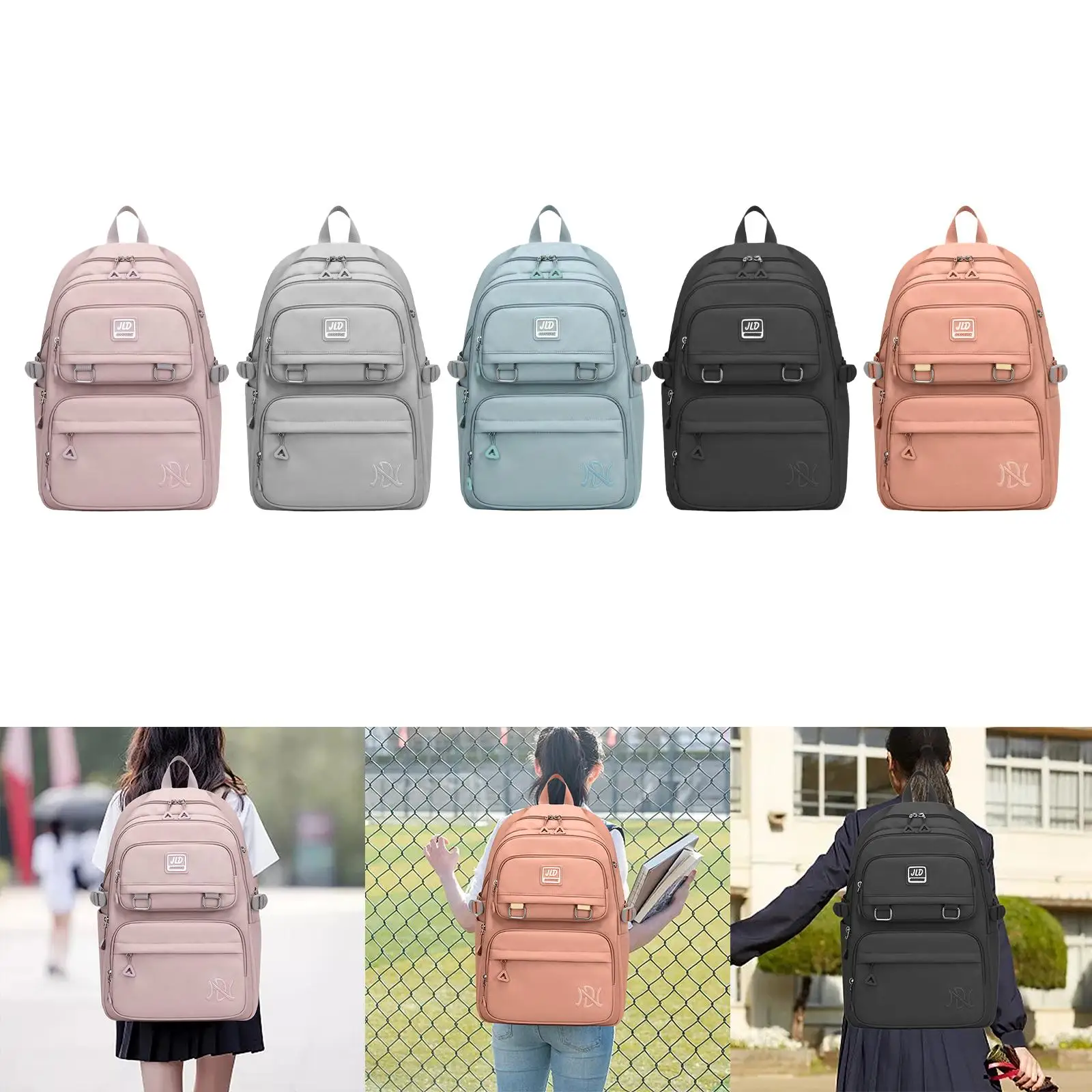 Damen-Rucksack, leichte Handtaschen, Büchertasche, Umhängetasche, Laptop-Rucksack für