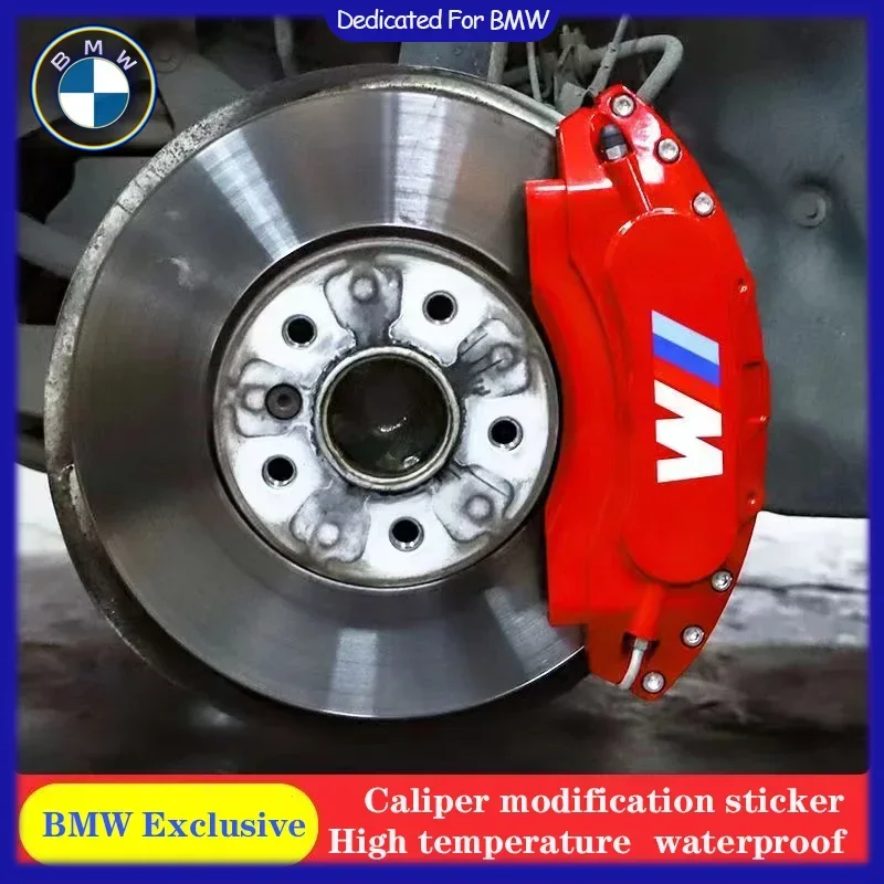 6PCS Car Brake Caliper Sticker Heat Resistant Decal For BMW E36 E39 E46 E60 E90 E90 F01 F10 F30 G01 G20 G21 G30 G11 F15 X5 X3 x4