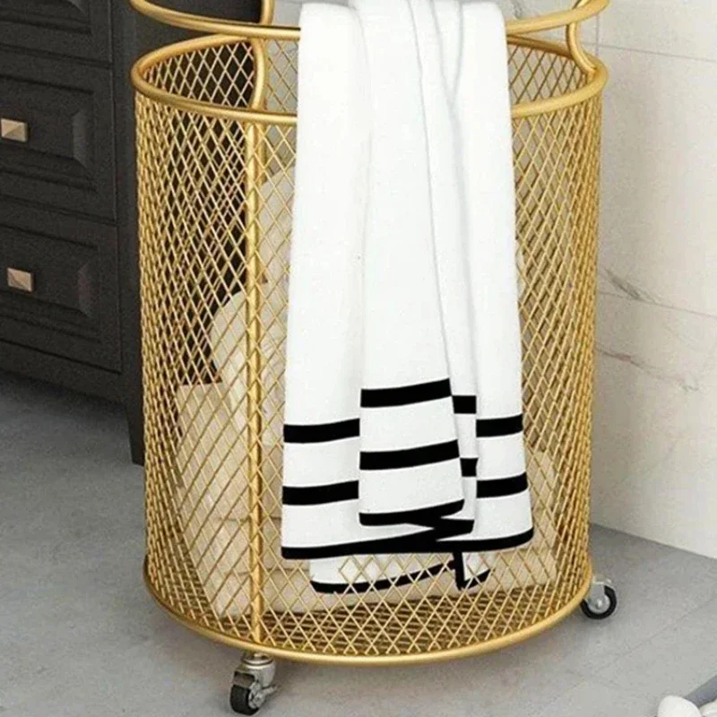 Luxury Iron Dirty Clothes Baskets, Simple Storage Solution, Chic Laundry Room Organizer, Elegant Bathroom Baskets