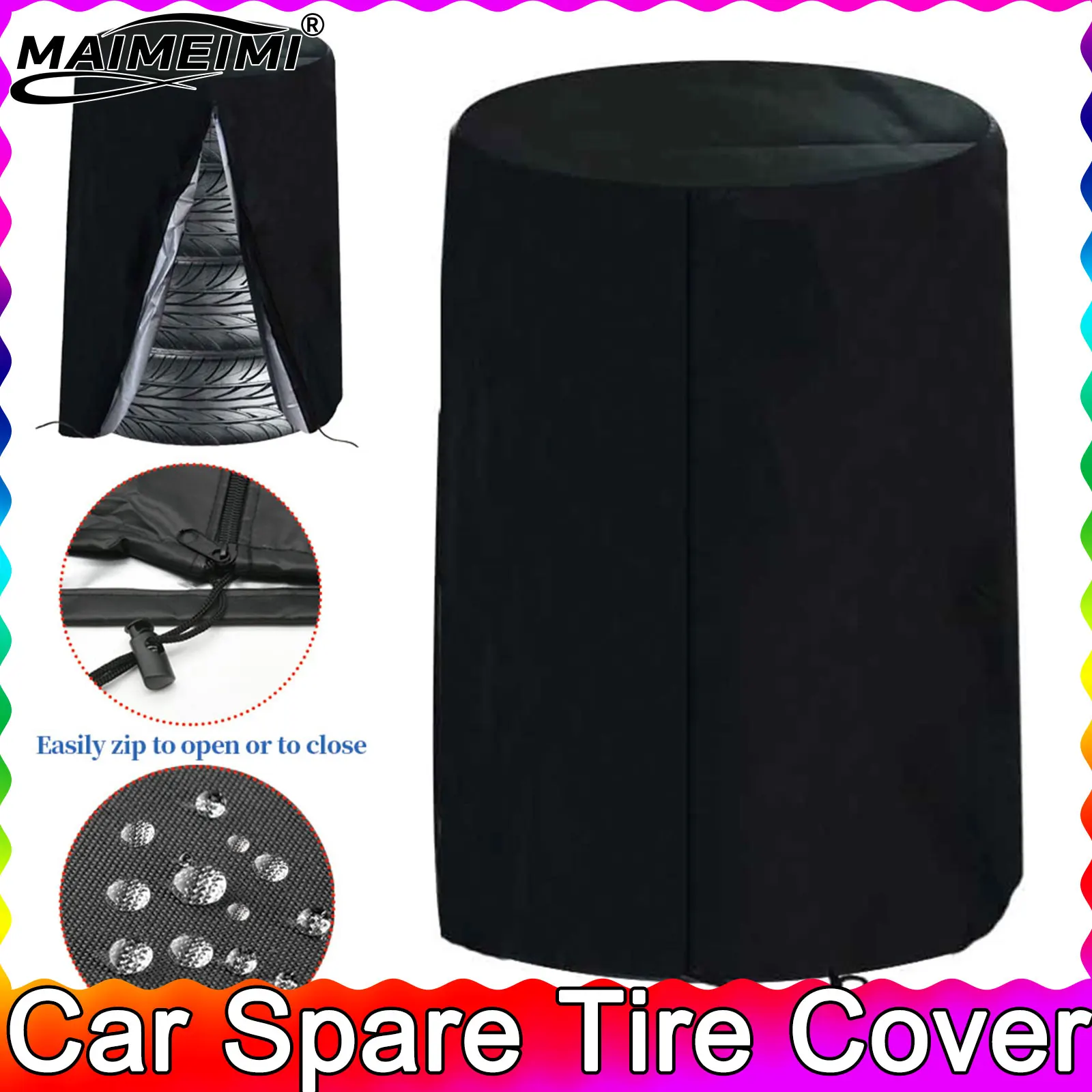 

1 шт., чехол для автомобильных шин, сумка для хранения запасных шин, аксессуары для автомобильных шин, водонепроницаемая пылезащитная защита, 4 держателя для шин