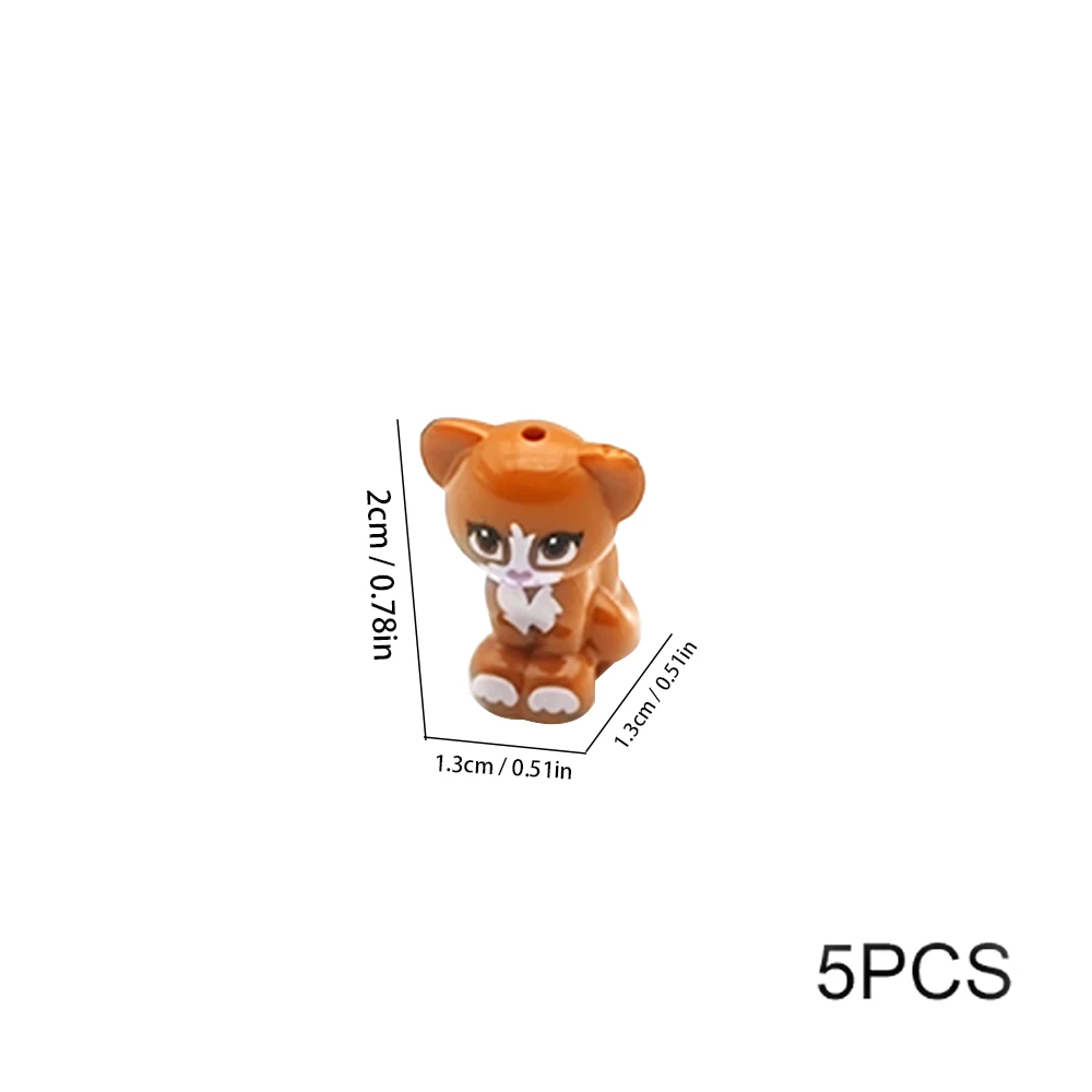 MOC Bausteine Haustiere Husky Weiß Kätzchen Welpen Bulldogge Zoo Haustier Bausteine Szene Dekoration Requisiten kinder DIY Spielzeug geschenk – Detail 15