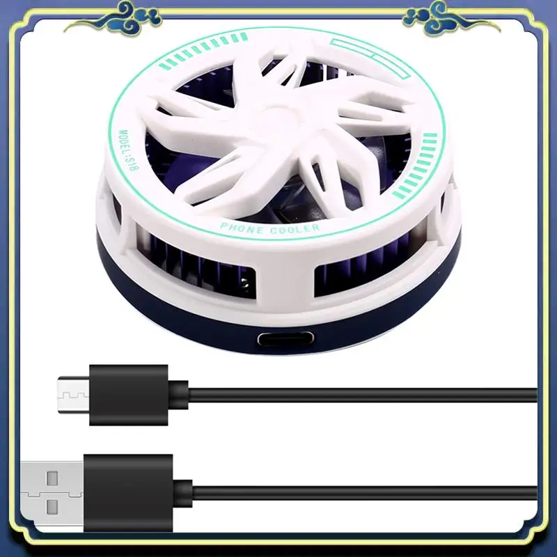 Portable S18 Mobile Phone Cooling Radiator Magnetic Semiconductor Technology, Silent Operation Compatible With IOS & Android