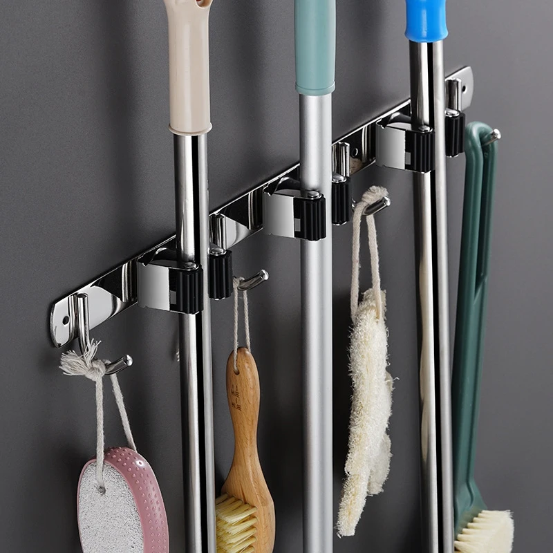 Storage Rack Toilet Storage Rack Stainless Steel Heavy Duty Hooks Self Adhesive Solid Non-Slip