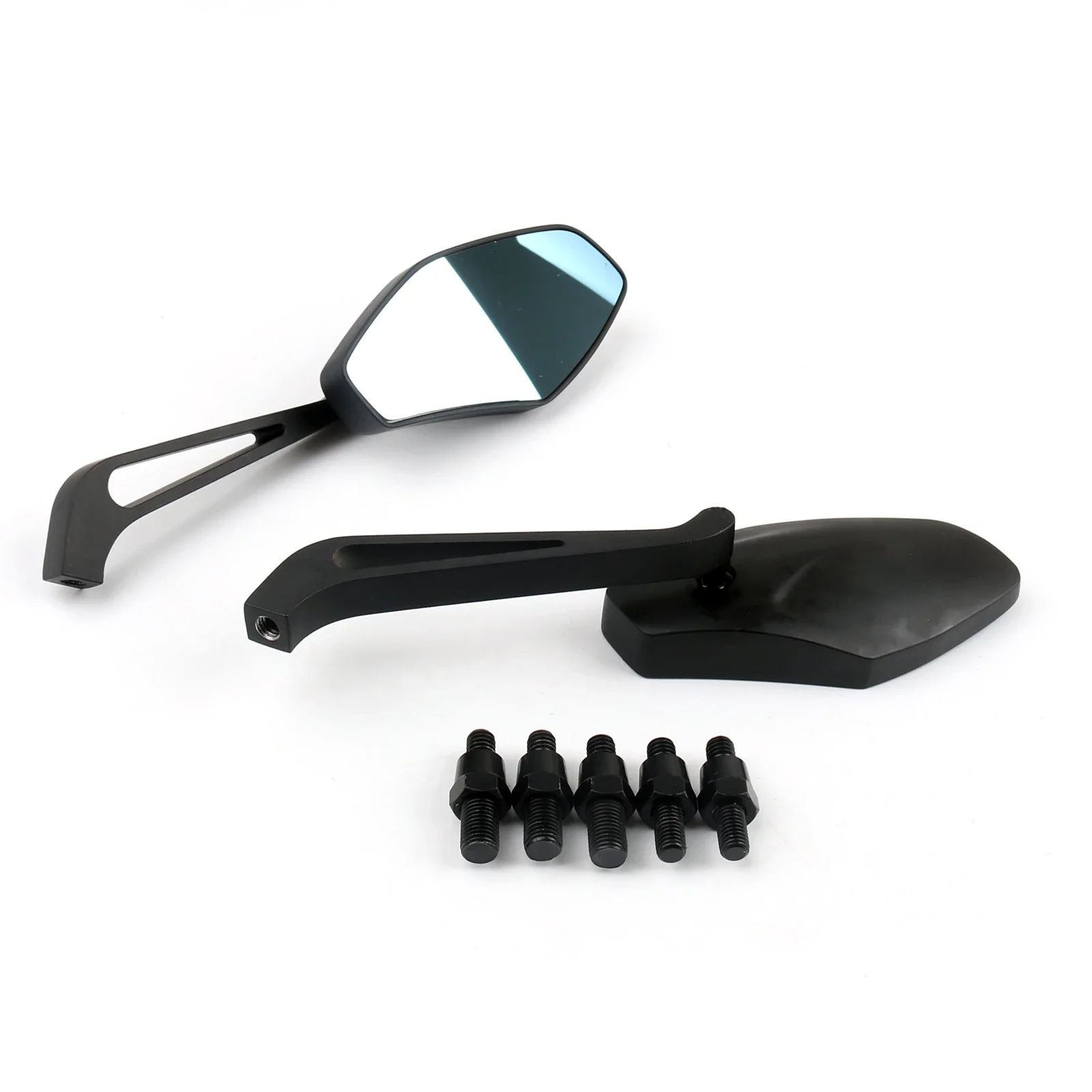 Black Rearview Side Mirrors For Suzuk GW250 Inazuma 14-17 DL250 V-Strom 06 07 08 09 10 11 12 13 14 15 16 17 18