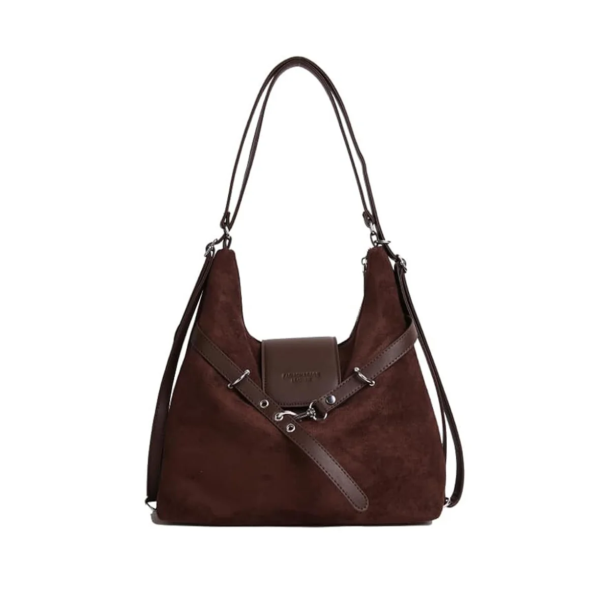 

Ladies PU Leather Crossbody Bag Large Capacity Versatile Shopping Bag Durable Adjustable Shoulder Backpack Bag Casual Daily Use