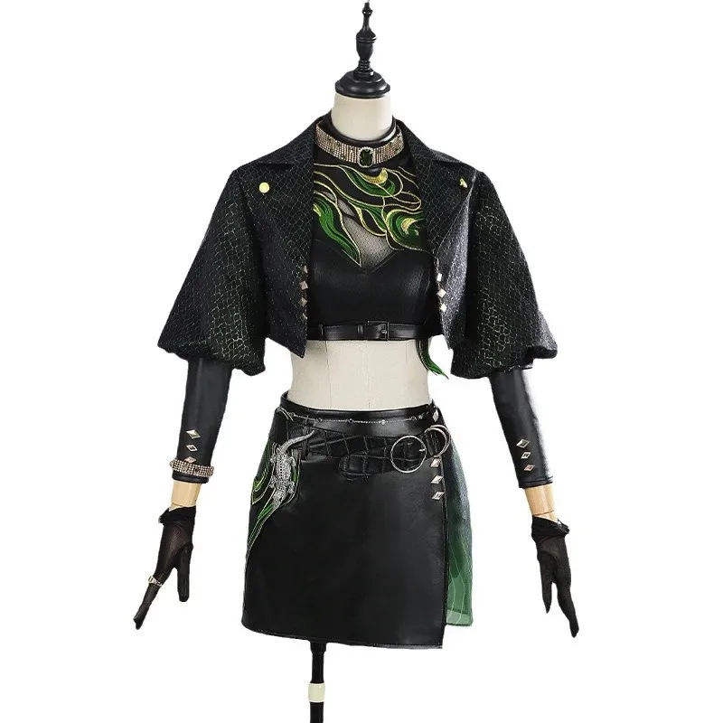 Game Naraka: Bladepoint Valda Cui Cosplay Costume Anime Skin Short Coat PU Skirt Uniform Woman Sexy Carnival Christmas Suitx;8's