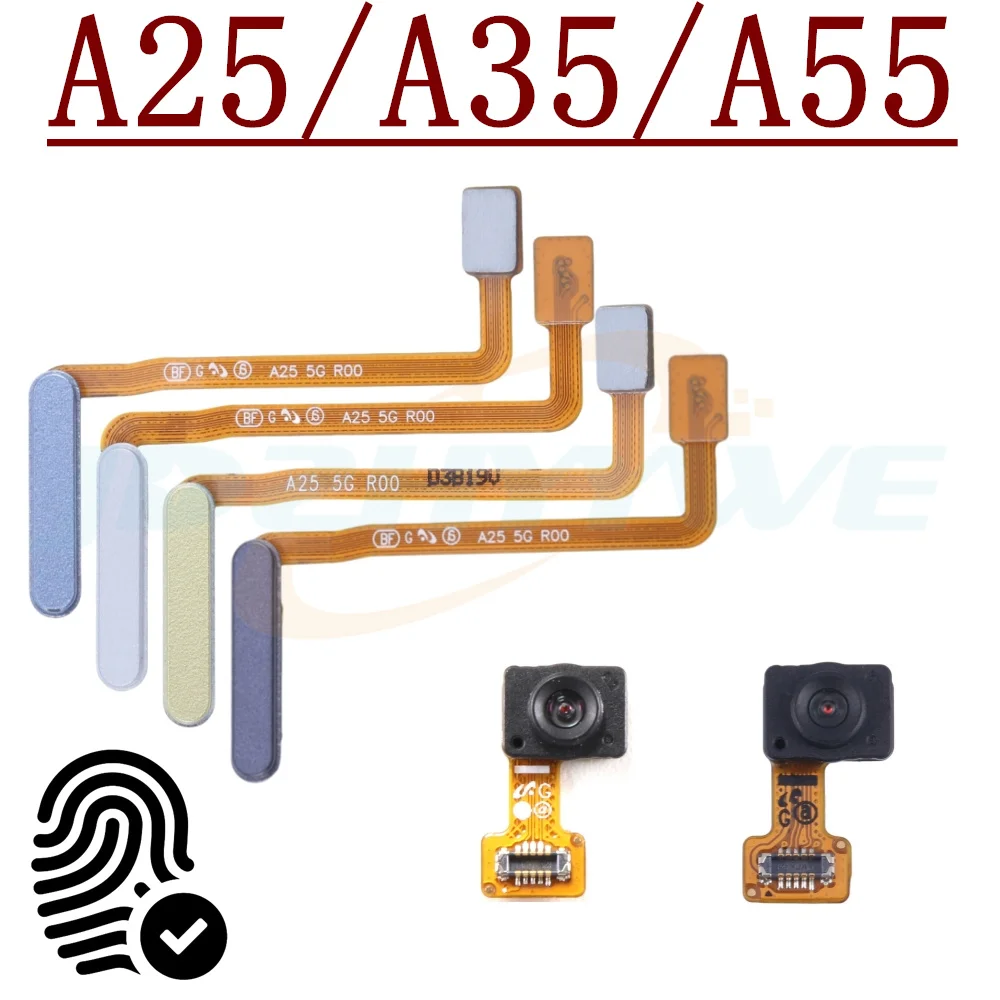 Fingerprint Sensor Scanner Flex Cable For Samsung Galaxy A25 A35 A55 5G Touch ID Connect Home Button Flex Cable Parts