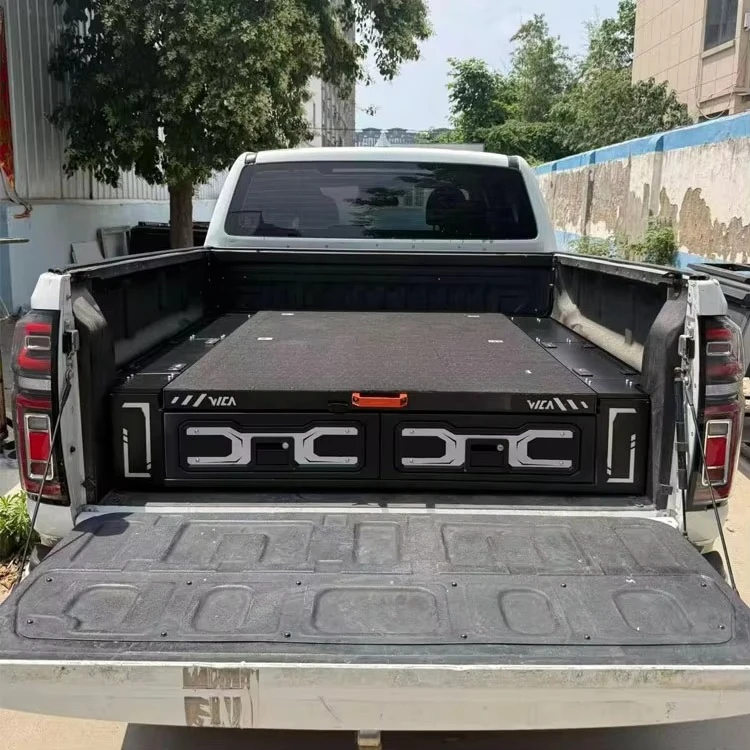 Slider Drawer System High Quality Pickup Truck Toolbox Slide Out Truck Bed Storage Drawer Tray for RAM 5.7FT 1500 F-150 GMC