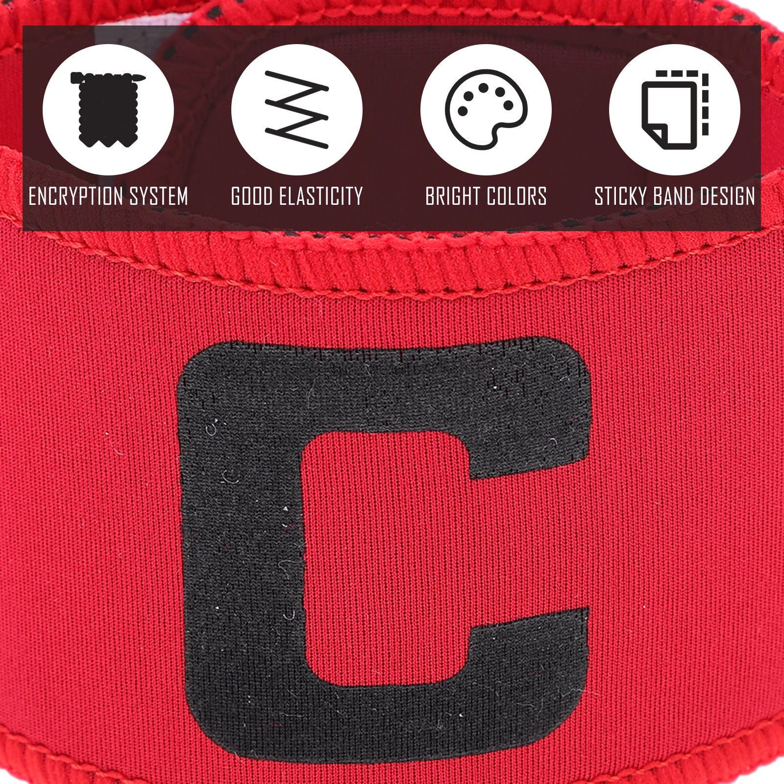 

2pcs Professional Captain Armband Multi-Function Elastic Soccer Arm Band Non-Slip Reusable Lightweight Portable Football