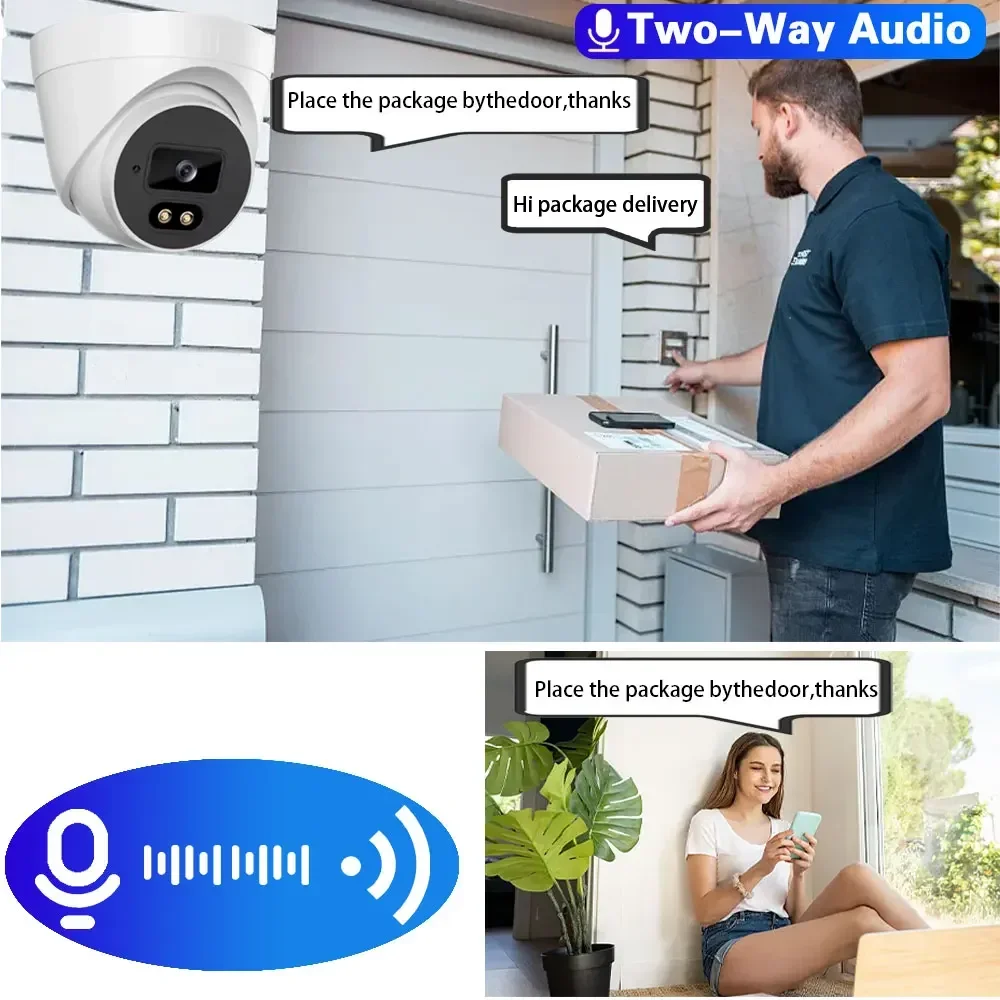 POE IP كاميرا الأمن عدة 8CH 4K 8MP داخلي المنزل اللون للرؤية الليلية CCTV كاميرا بشكل قبة نظام مراقبة الفيديو 4CH POE NVR عدة #2