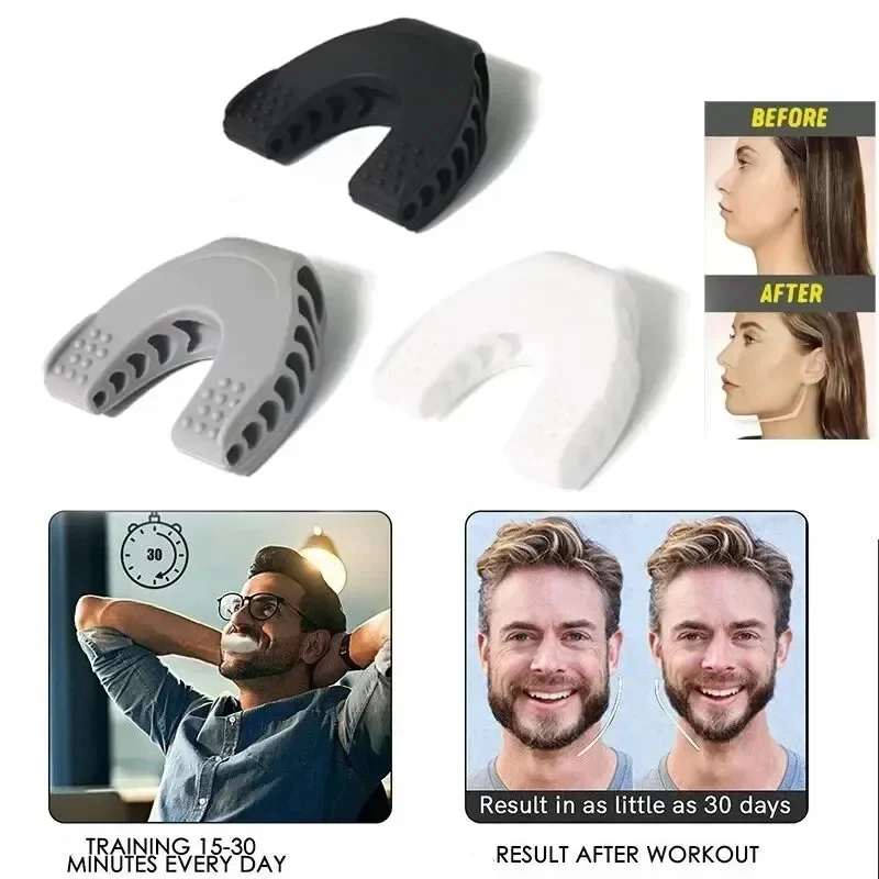 U Shape Jaw Exerciser New Facial Mouth Jawline Face Fitness Muscle Chew Ball Bite Breaker Training Equipment image 4
