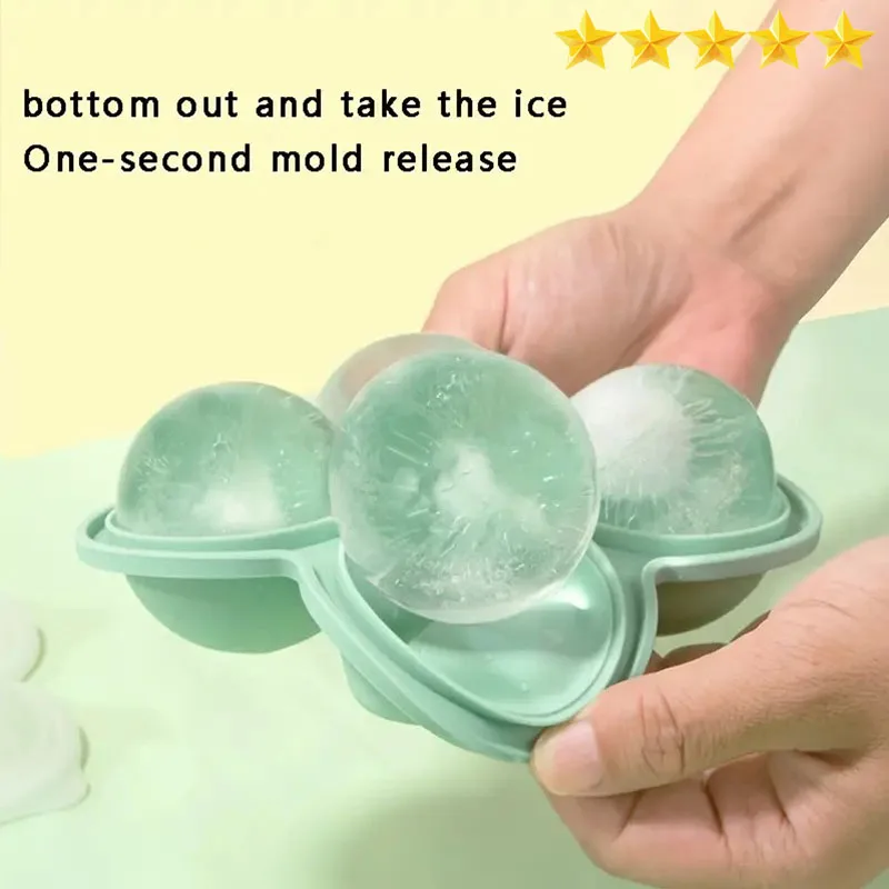 1pc Large Silicone Ice Cube Trays - Easy-Release, No Leakage, Perfect for Whiskey, Cocktails, Juice, and Parties