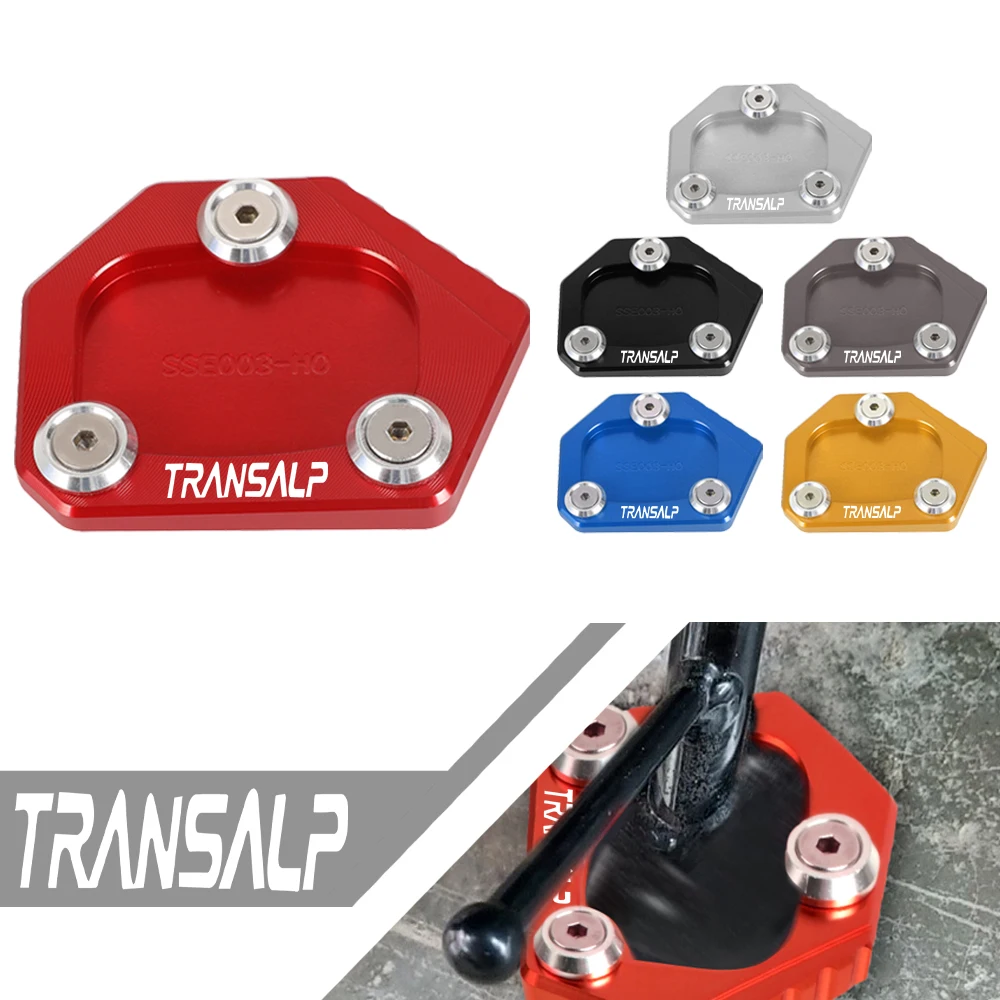 Soporte lateral para motocicleta, almohadilla para pie, ampliar trineo, CNC, para HONDA XL650V XL700V XL 650 V Transalp 700 TRANSALP, 2021