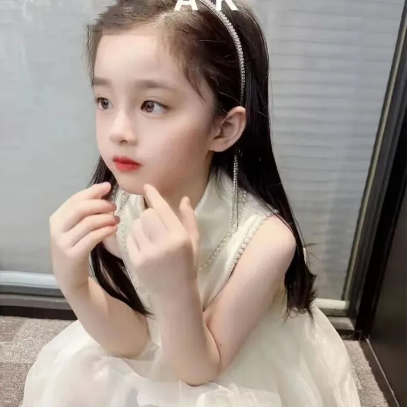 

Girls Vest Dress Summer New Korean Version Children's Bow Love Princess Dress