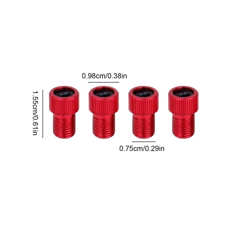 Bike Valve Stem Adapter Aluminum Alloy Adapter Converter For Air Compressor Bicycle Pump Adapter Leakproof Bike Tire Caps