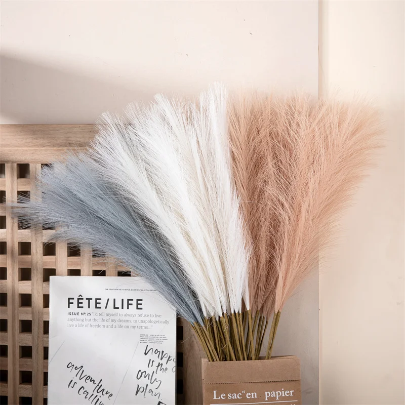 رقيق Pampas العشب بوهو ديكور 20 قطعة 55 سنتيمتر زهرة نبات صناعي القصب لحفل زفاف الخريف عيد الميلاد ديكور المنزل الزهور الاصطناعية