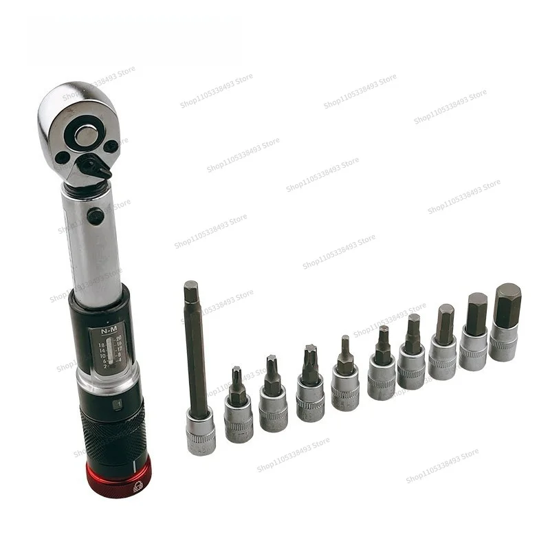 For Bicycle Torque Wrench Set Preset Adjustable Torque Window Torque Wrench 2-20NM